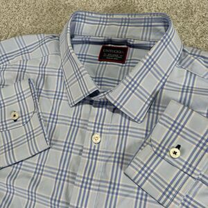 UNTUCKIT  long sleeve nylon/spandex plaid shirt Button Up Performance 2XL‎